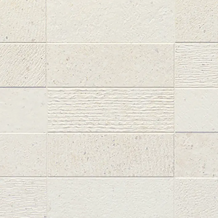 Porcelanosa Block Matika Bone 33,3x100 - Płytka ścienna szaro-biała.