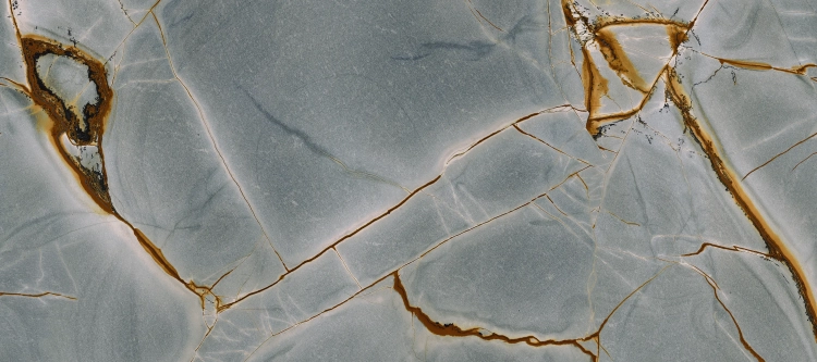 Porcelanosa Blue Roma 120x270 Silk- Płytka gresowa,szaroniebieska tonacja z miedzianymi żyłkami