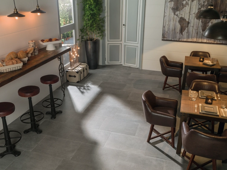 Porcelanosa Boston Stone 40x80 [Mat] Płytka gresowa koloru szarego. Wizualizacja.