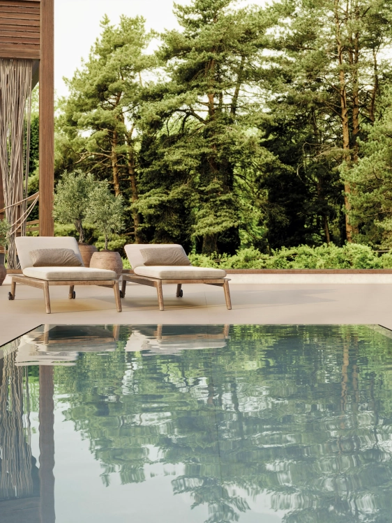 Porcelanosa Bottega Caliza L C-2 80×80 cm — gres porcelanowy, mat, antypoślizgowy, jasna tonacja Caliza, rektyfikowany, wizualizacja.