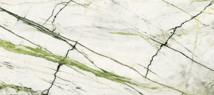 Porcelanosa CALACATTA GREEN POLISHED 03 120×270 cm – gres ścienny polerowany z kontynuacją wzoru