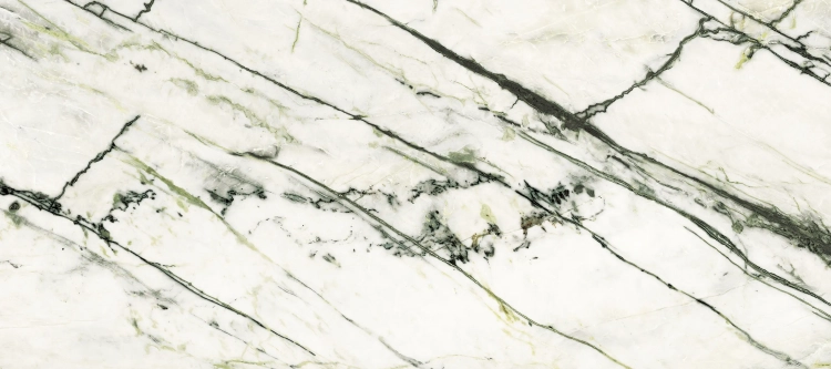 Porcelanosa CALACATTA GREEN SILK 02 120×270 cm – gres ścienny satynowy z kontynuacją wzoru