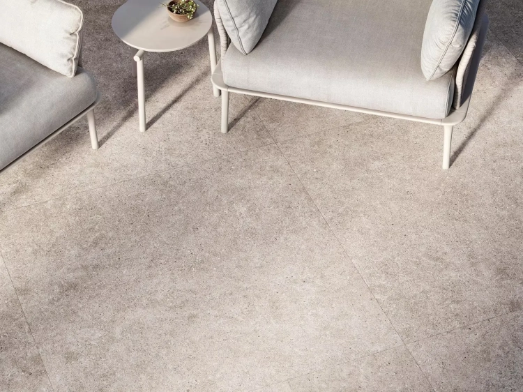 Porcelanosa CANCUN STONE L 59,6×120 cm – gres matowy inspirowany naturalnym kamieniem, wizualizacja.