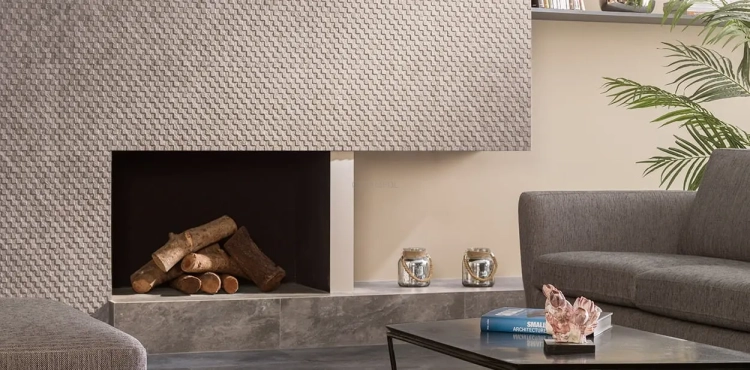 PORCELANOSA DECO IMAGE CREAM 33,3×100 cm – płytka ścienna w odcieniu kremowym (cream) wizualizacja.