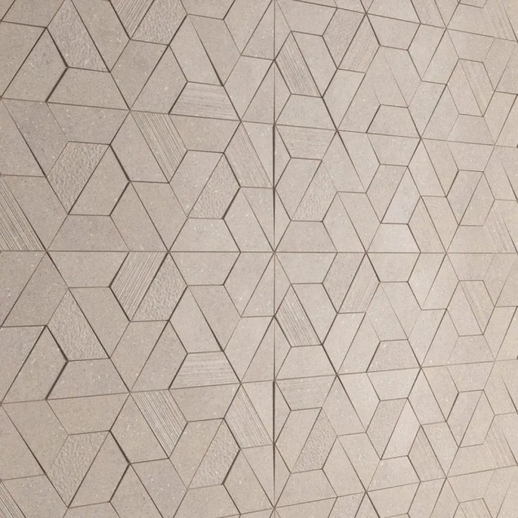 PORCELANOSA DECO TERRA TOPO 59,6×150 cm – płytka ścienna w odcieniu topo (beżowo-szarym) Wizualizacja.