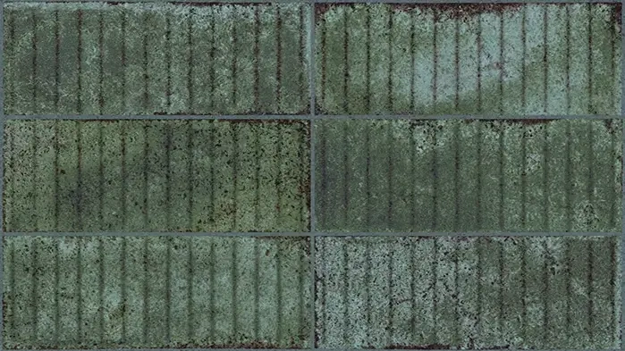 PORCELANOSA DECO VETRI GREEN L 33,3×59,2 cm – płytka ścienna w odcieniu zielonym (green)