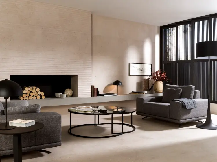 PORCELANOSA DORCIA MARFIL ANT. L 59,6×120 cm – płytka podłogowa antypoślizgowa w odcieniu kremowego beżu (marfil) wizualizacja
