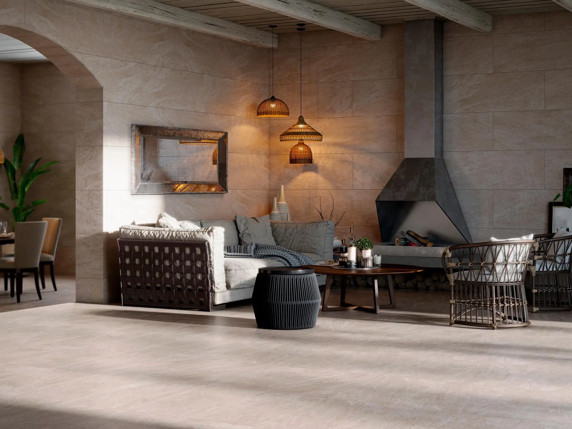 Porcelanosa Austin Natural 59,6x120 - Płytka gresowa , szara.