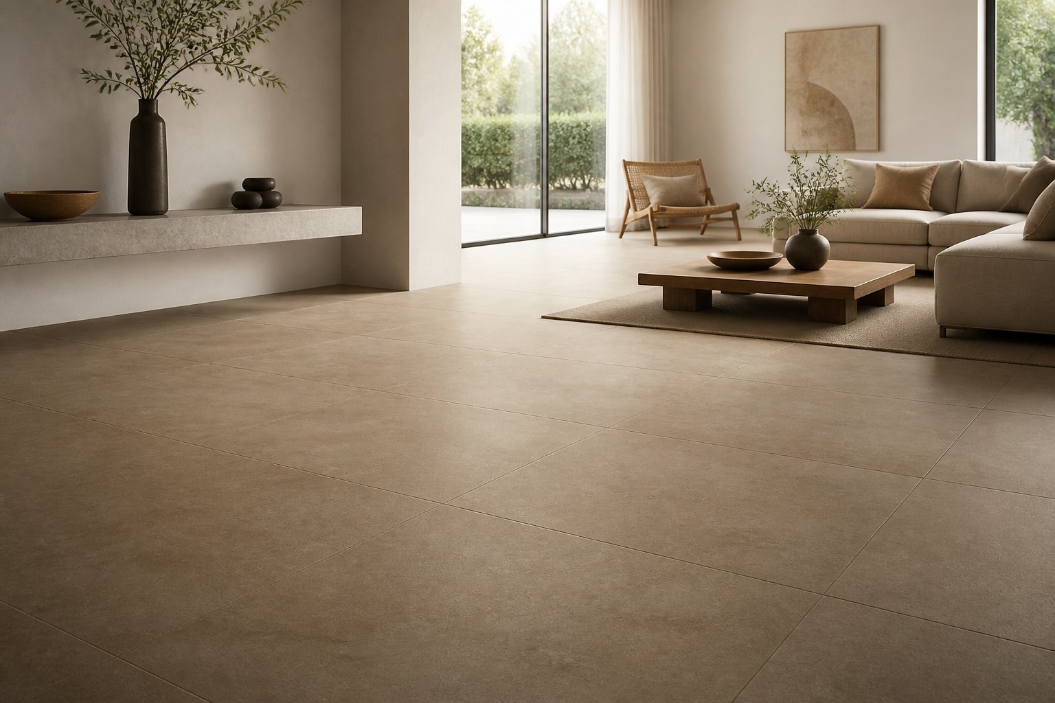Salon z płytkami ceramicznymi