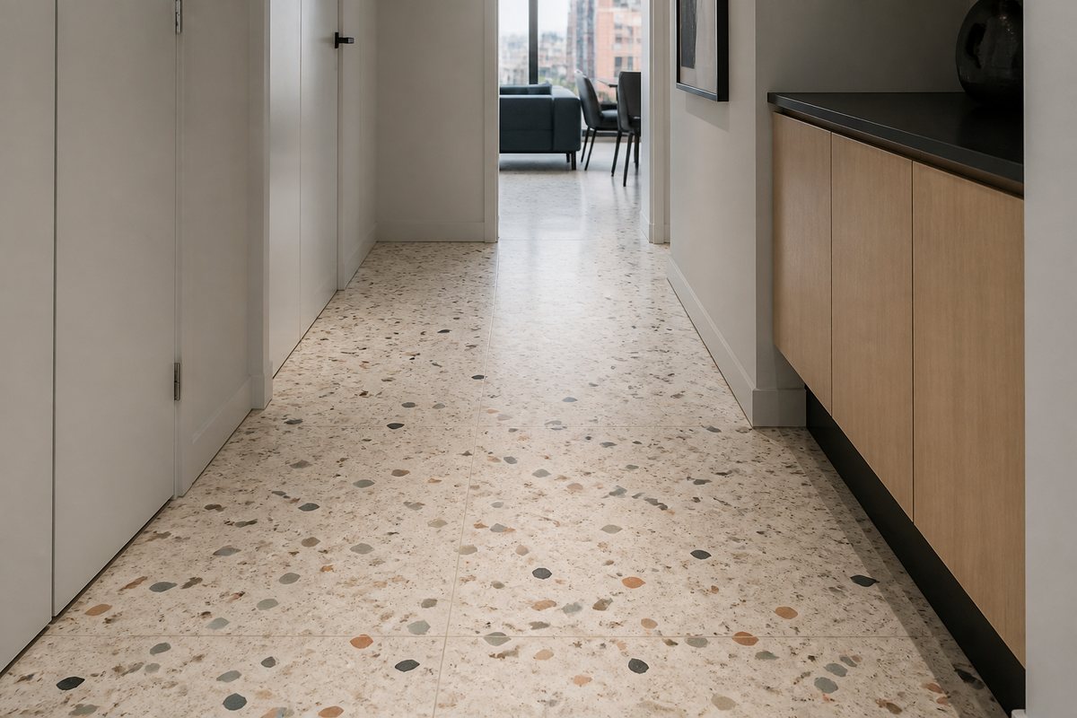 Płytki z efektem terrazzo